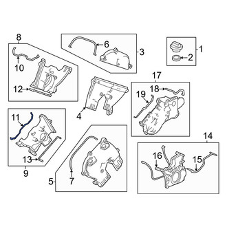 Acura OE - Center Engine Timing Cover Gasket