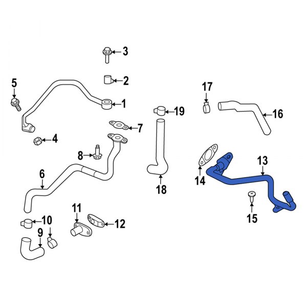 Turbocharger Coolant Line