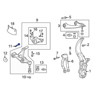Acura OE - Lower Suspension Control Arm Bolt