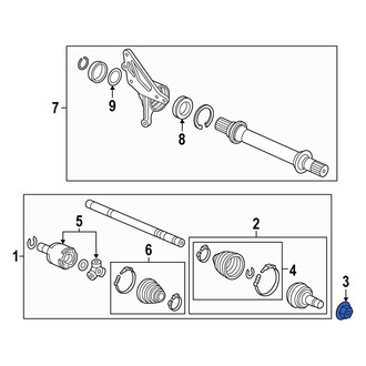 Acura OE - Front CV Joint Nut