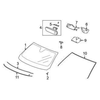 Acura OE - Windshield - Reveal Moldings