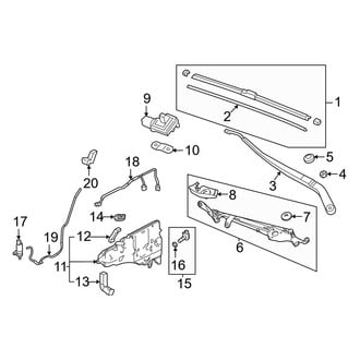 Acura OE - Windshield - Wiper & Washer Components (Base / SH-AWD / Type S)
