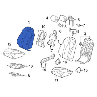 Acura OE - Center Left Seat Back Cushion Cover