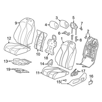 Acura OE - Seats & Tracks - Driver Seat Components