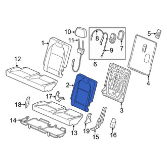 Acura OE - Center Left Seat Back Cushion Cover