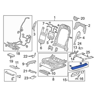 Acura OE - Front Left Seat Track Cover