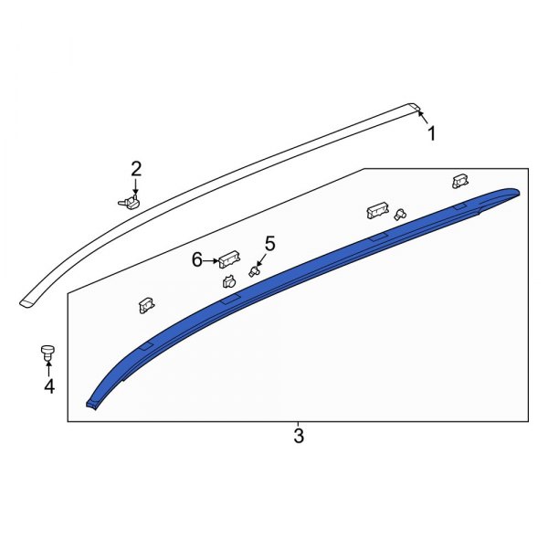 Roof Luggage Carrier Side Rail