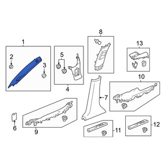 Acura OE - Left Body A-Pillar Trim Panel