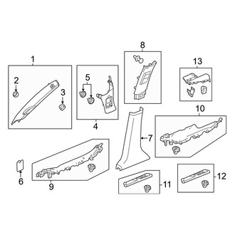 Acura OE - Pillars, Rocker & Floor - Interior Trim