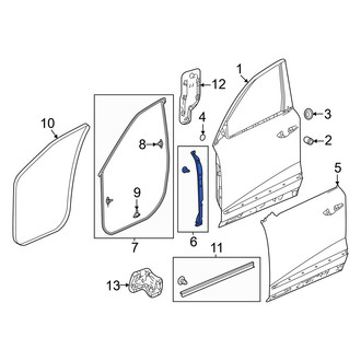 Acura OE - Front Left Upper Door Shell Seal
