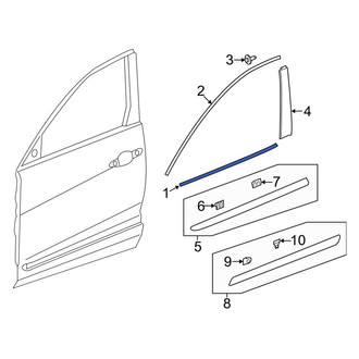 Acura OE - Front Left Door Belt Molding