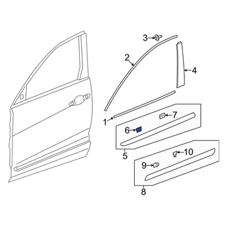 Acura OE - Upper Door Molding Clip