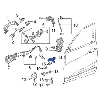 Acura OE - Front Left Upper Door Hinge
