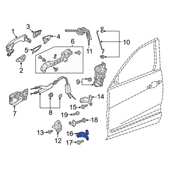 Acura OE - Front Right Lower Door Hinge