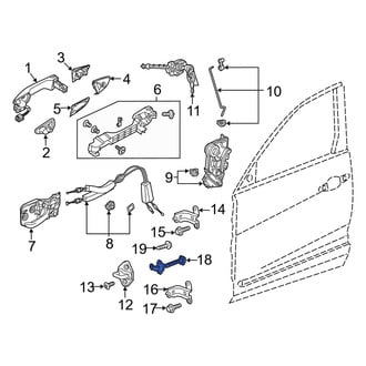 Acura OE - Front Left Door Check