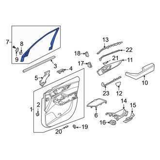 Acura OE - Front Left Door Window Molding