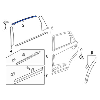 Acura OE - Rear Left Door Reveal Molding