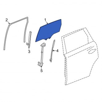 Acura OE - Front Left Door Glass