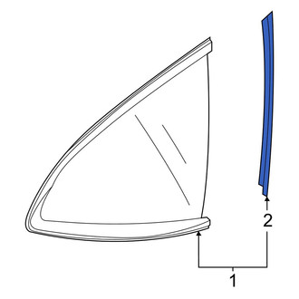 Acura OE - Rear Left Quarter Glass Seal