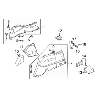 Acura OE - Quarter Panel - Interior Trim (Base / SH-AWD)
