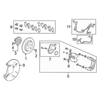 Acura OE - Rear Suspension - Brake Components (Base)