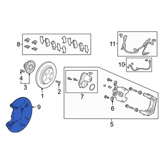 Acura OE - Rear Right Brake Dust Shield