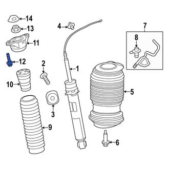 Acura OE - Suspension Shock Absorber Mounting Bolt