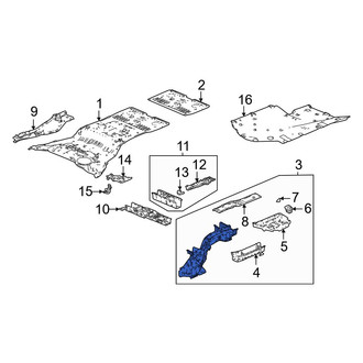 Acura OE - Front Left Frame Side Member Assembly