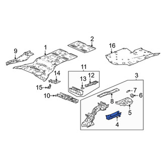 Acura OE - Rear Right Frame Rail End