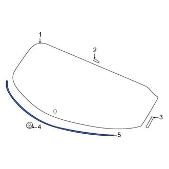Acura OE - Rear Lower Back Glass Weatherstrip