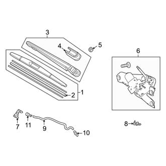 Acura OE - Lift Gate - Wiper & Washer Components (Base / SH-AWD / Type S)