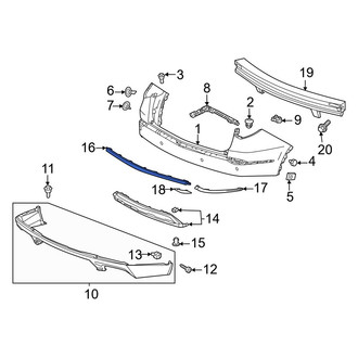 Acura OE - Front Right Bumper Trim
