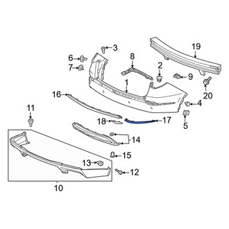 Acura OE - Front Left Bumper Trim