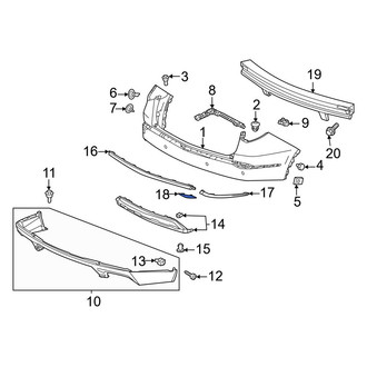 Acura OE - Rear Left Reflector Panel