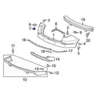 Acura OE - Upper Bumper Cover Bolt