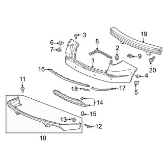 Acura OE - Rear Bumper - Bumper & Components