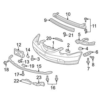 Acura OE - Front Bumper - Bumper & Components