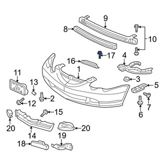 Acura OE - Front Bumper Impact Bar Bolt