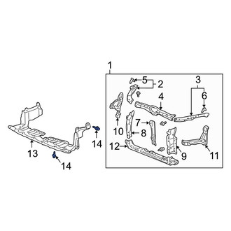 Acura OE - Radiator Support Splash Shield Clip