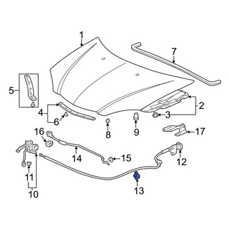 Acura OE - Hood Release Cable Clip