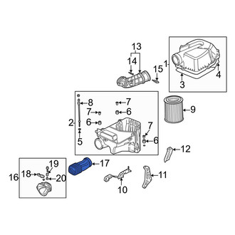 Acura OE - Front Rearward Engine Air Intake Hose