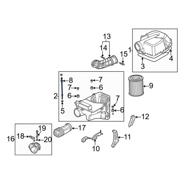 Acura OE 90001PNA003 Air Filter Housing Bolt