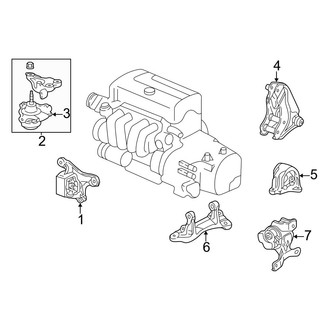 Acura OE - Engine / Transaxle - Engine & Transmission Mounting (Manual Top), (Standard Tr)