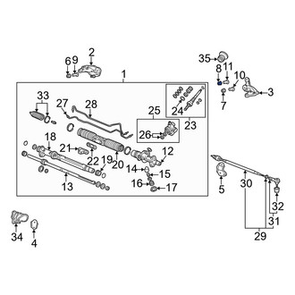 Acura OE - Left Rack and Pinion Mount Bushing