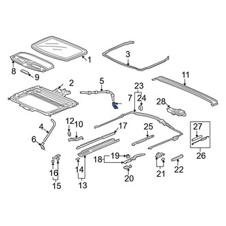Acura OE - Rear Sunroof Drain Hose Drain Valve