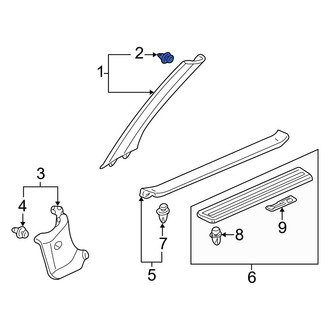 Acura OE - Body A-Pillar Trim Panel Clip
