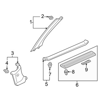 Acura OE - Pillars, Rocker & Floor - Interior Trim