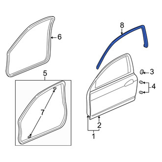 Acura OE - Left Upper Door Seal