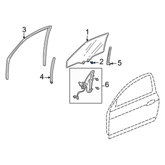 Acura OE - Front Door Glass Bolt