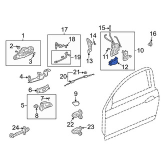 Acura OE - Front Left Door Lock Actuator Motor